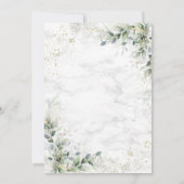 Invitation Dusty Eucalyptus Botanical Gold Green Mariage I (Dos)
