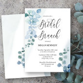 Invitation Dusty Eucalyptus Élégant Brunch nuptial vert
