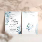 Invitation Dusty Eucalyptus Élégant Mariage de verdure