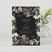 Invitation Dusty Fall Meadow Floral Wedding (Debout devant)
