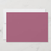 Invitation Dusty Fuchsia Minimal Celebral Life Photo (Dos)