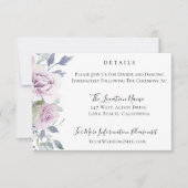 Invitation Dusty Garden Floral Détails du Mariage (Devant)