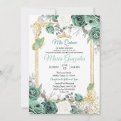 Invitation Dusty Green Charra Quinceanera (Devant)