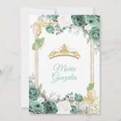Invitation Dusty Green Charra Quinceanera (Dos)