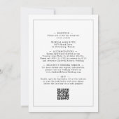 Invitation Dusty Green Eucalyptus tout en un mariage élégant (Dos)