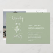 Invitation Dusty Green Heureusement toujours après QR Code Ph (Devant / Derrière)