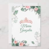 Invitation Dusty Green Pink Mis Quince 15 Anos Crown (Dos)