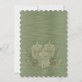 Invitation Dusty Green Shiny Elegant Sparkly Frame Wedding (Dos)