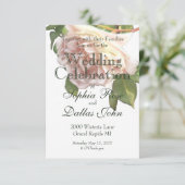 Invitation Dusty Ivory Rose (Debout devant)