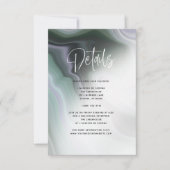 Invitation Dusty Jade Sage Green Violet Détails de l'âge (Devant)