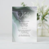 Invitation Dusty Jade Sage Green Violet Détails de l'âge (Debout devant)