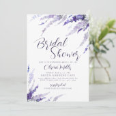 Invitation Dusty Lavender Floral Lilac Fête des mariées (Debout devant)