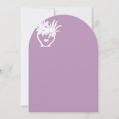 Invitation Dusty Lavender Purple Beach Destination Mariage (Dos)