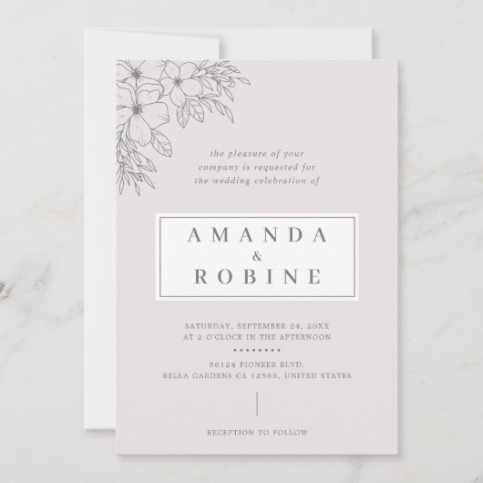 Invitation Dusty Mauve (Devant)