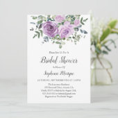 Invitation Dusty Mauve Eucalyptus Fête des mariées botanique (Debout devant)