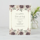 Invitation Dusty Mauve & Ivory Bloom Mariage botanique (Debout devant)