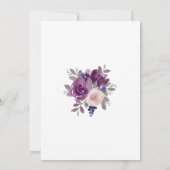 Invitation Dusty Mauve Purple Botanique Engagement (Dos)