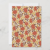 Invitation Dusty Orange Peony Flowers Automne (Dos)