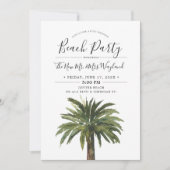 Invitation Dusty Palms | Sand Post mariage plage fête (Devant)