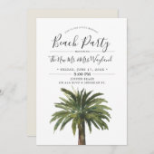 Invitation Dusty Palms | Sand Post Wedding Beach Party (Devant / Derrière)