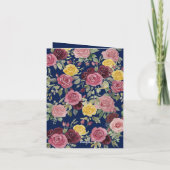 Invitation Dusty Pastel Burgundy/Pink Roses Blue (Dos)