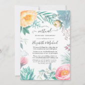 Invitation Dusty Pastel Tropical Floral Mariage virtuel (Devant)