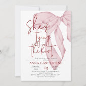 Invitation Dusty Pink Bow ⎮Modern Elegant Bridal Shower (Devant)