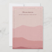 Invitation Dusty Pink Desert Cactus Mariage occidental (Dos)