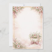 Invitation Dusty Pink Floral Teacup Bridal Shower Tea (Dos)