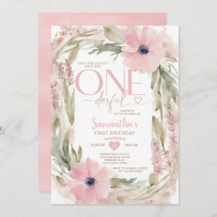 Invitation Dusty Pink n'est-elle pas merveilleuse fleurs d'an