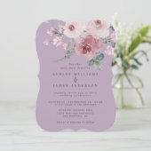 Invitation Dusty Pink Rose Fair Orchid Wedding (Debout devant)