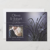 Invitation Dusty Plum Enregistrer la date Lune Dragonfly (Devant)