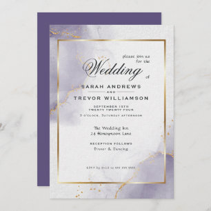 Invitation Dusty Plum Purple Gold