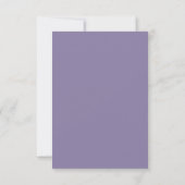 Invitation Dusty Purple and White Elegant Enregistrer la date (Dos)