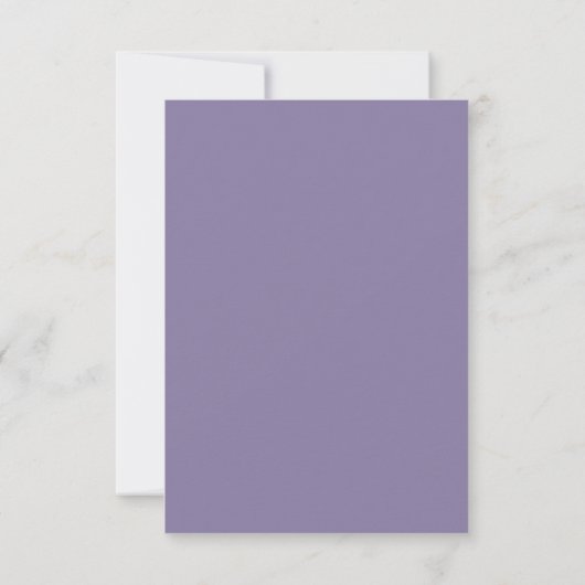 Invitation Dusty Purple and White Elegant Enregistrer la date (Dos)