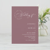 Invitation Dusty Purple Arch QR Code Mariage Photo (Debout devant)