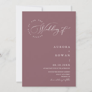 Invitation Dusty Purple Arch QR Code Mariage Photo