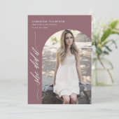 Invitation Dusty Purple Elle L'A Fait Graduation Arch Photo I (Debout devant)