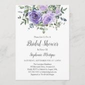 Invitation Dusty Purple Eucalyptus Fête des mariées botanique (Devant)