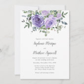 Invitation Dusty Purple Eucalyptus Mariage botanique (Devant)
