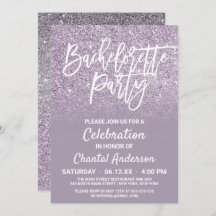 Dusty Purple Grey Faux Parties scintillant Ombre B