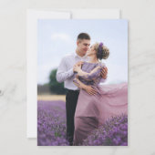 Invitation Dusty Purple Lavender Gold Mariage géométrique Inv (Dos)