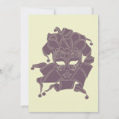 Invitation Dusty Purple Masquerade Ball collecte de fonds Gal (Dos)