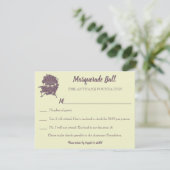 Invitation Dusty Purple Masquerade Ball Gala RSVP (Debout devant)