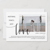 Invitation Dusty Purple Moderne Script Minimal Elopement Phot (Dos)