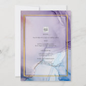 Invitation Dusty Purple Navy Blue Gold INK Wedding INVITE (Dos)