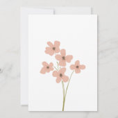 Invitation Dusty Purple, Peach Simple Floral Mariage (Dos)