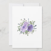 Invitation Dusty Purple Rose Botanique Engagement (Dos)