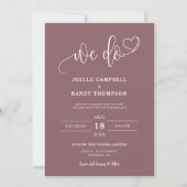 Invitation Dusty Purple We Do Boho Mariage QR Code Photo (Devant)