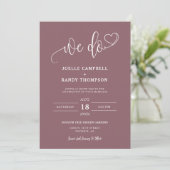 Invitation Dusty Purple We Do Boho Mariage QR Code Photo (Debout devant)